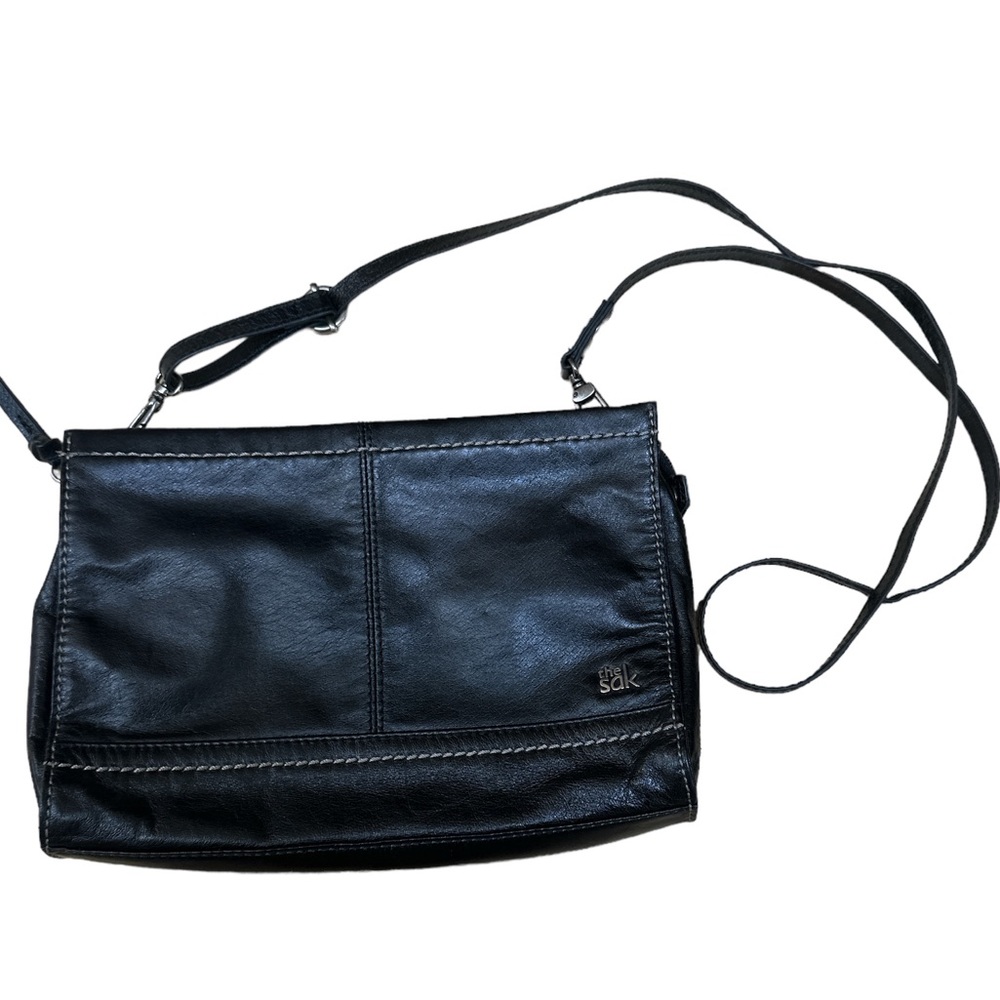 The Sak Black Leather Crossbody Bag